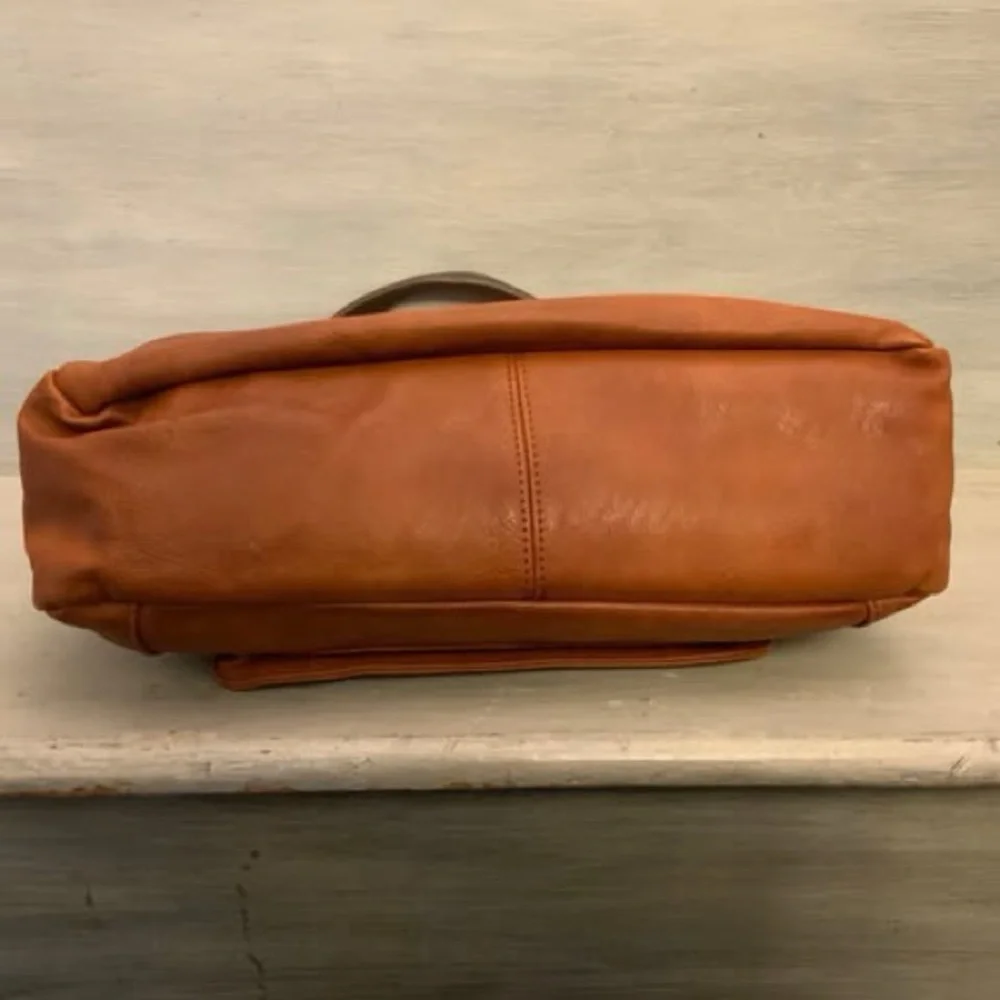 ChillX Brown Faux Leather Hobo Shoulder‎ Bag Purse Good Condition